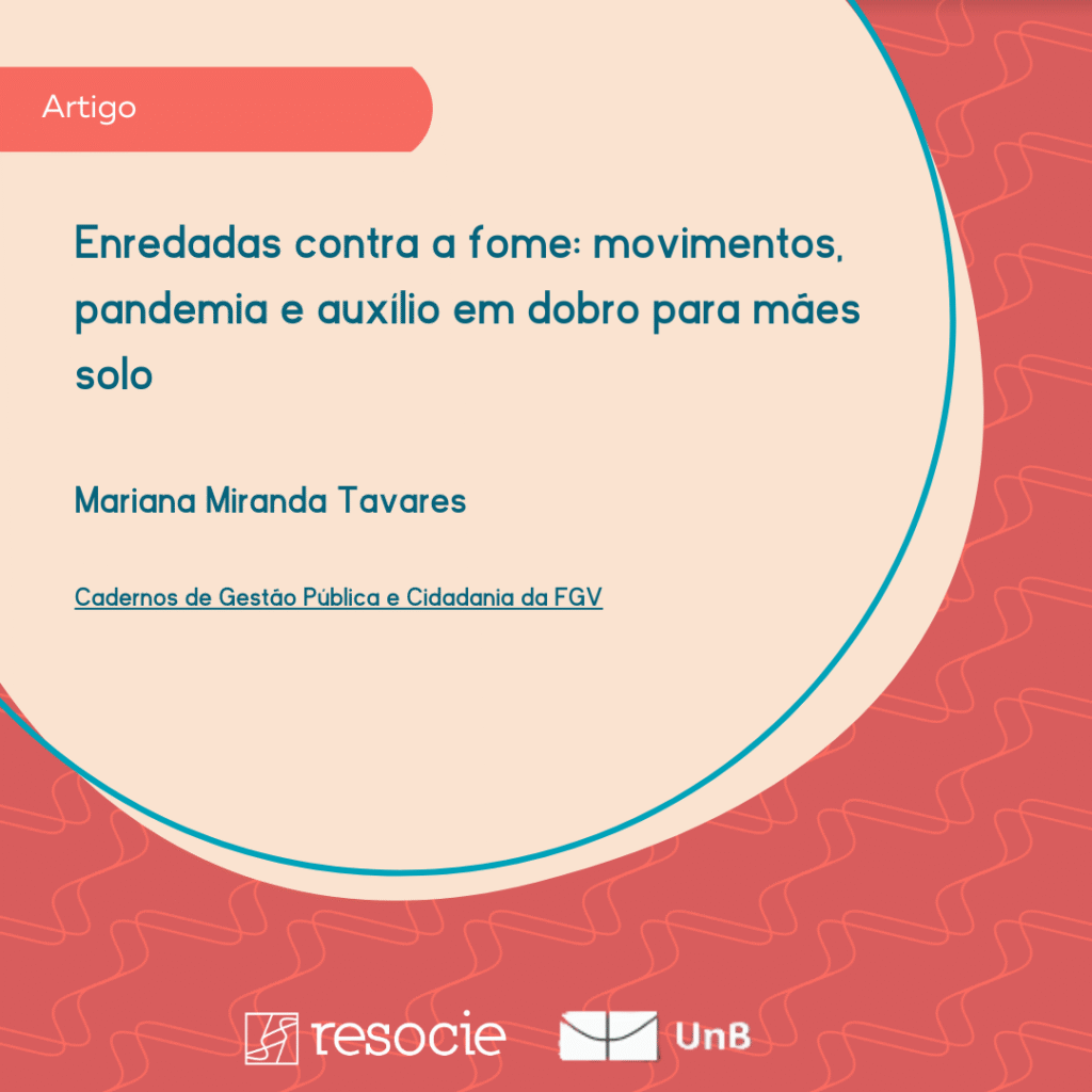 Card featuring an article by Mariana Miranda Tavares about single mothers during the pandemic